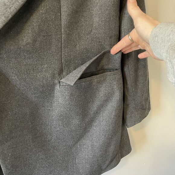 Theory Women’s Overlap Blazer New Pure Flannel Sz 2 Wool - Picture 8 of 10